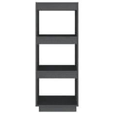 Greatstore Knjižna omara za razdelitev prostora siva 40x35x103 cm borovina