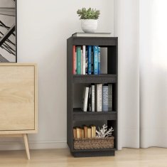 Greatstore Knjižna omara za razdelitev prostora siva 40x35x103 cm borovina