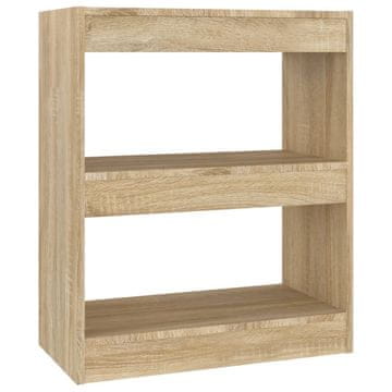 Vidaxl Knjižna omara/pregrada sonoma hrast 60x30x72 cm