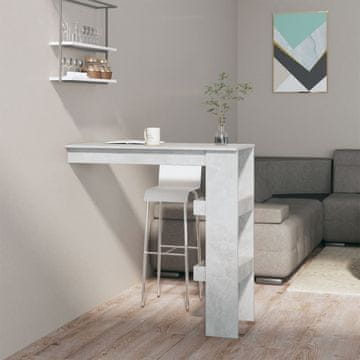 Vidaxl vidaXL Barska miza, siva, 102x45x103,5 cm, material na osnovi lesa