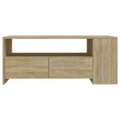 Vidaxl Klubska mizica sonoma hrast 102x55x42 cm konstruiran les