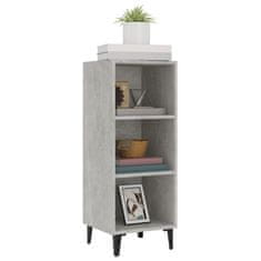 Vidaxl Komoda betonsko siva 34,5x32,5x90 cm konstruiran les