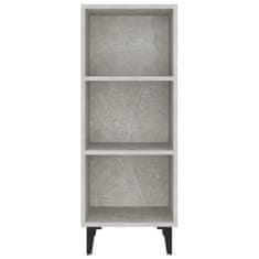 Vidaxl Komoda betonsko siva 34,5x32,5x90 cm konstruiran les