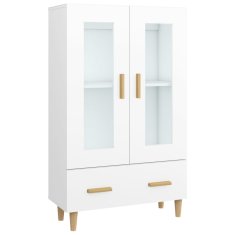Vidaxl Visoka omarica bela 70x31x115 cm konstruiran les