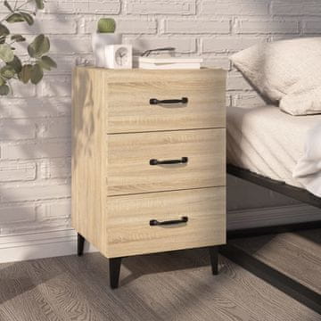 Vidaxl vidaXL Nočna omarica, hrast sonoma, 40x40x66 cm, material na osnovi lesa