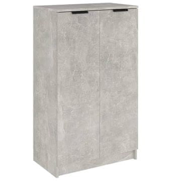 Vidaxl Omarica za čevlje betonsko siva 59x35x100,5 cm konstruiran les