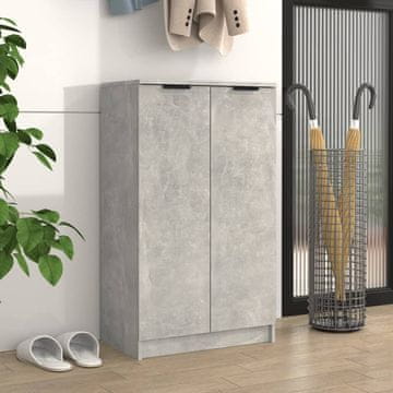 Vidaxl vidaXL Omarica za čevlje betonsko siva 59x35x100 cm