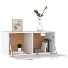 Vidaxl Stenska omarica bela 80x35x36,5 cm konstruiran les