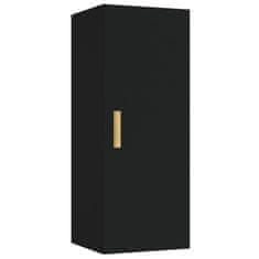 Vidaxl Stenska omarica črna 34,5x34x90 cm konstruiran les