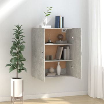 Vidaxl vidaXL Stenska omarica betonsko siva 69,5x34x90 cm