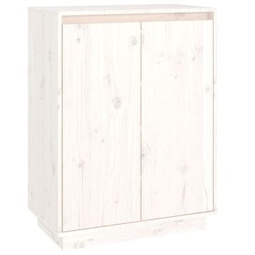 Vidaxl Omarica za čevlje bela 60x35x80 cm trdna borovina
