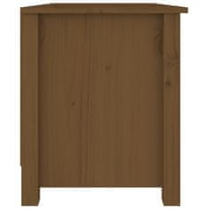 Vidaxl Klop za čevlje medeno rjava 70x38x45,5 cm trdna borovina