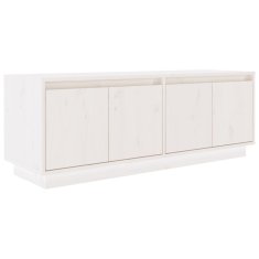 Vidaxl TV omarica bela 110x34x40 cm trdna borovina
