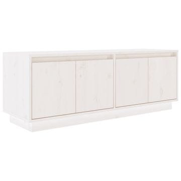 Vidaxl TV omarica bela 110x34x40 cm trdna borovina