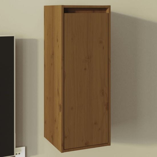 Vidaxl Stenska omarica medeno rjava 30x30x80 cm trdna borovina