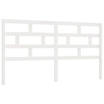 Vidaxl Posteljno vzglavje belo 186x4x100 cm trdna borovina