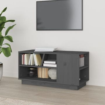 Vidaxl vidaXL TV stojalo sivo 80x35x40,5 cm masivni borov les