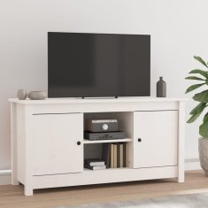 Vidaxl TV omarica bela 103x36,5x52 cm trdna borovina