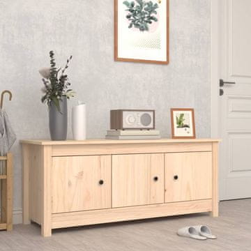 Vidaxl vidaXL Omarica za čevlje 110x38x45,5 cm masivna borovina