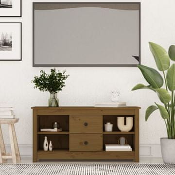 Vidaxl vidaXL TV omarica medeno rjava 103x36,5x52 cm borov les