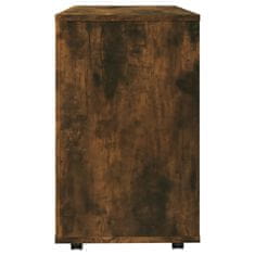 Vidaxl Stranska mizica dimljeni hrast 70x35x55 cm konstruiran les