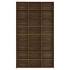 Vidaxl Omarica za CD-je rjavi hrast 102x23x177,5 cm konstruiran les