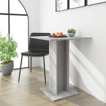 Vidaxl vidaXL Bistro miza, siva, hrast sonoma, 60x60x75 cm