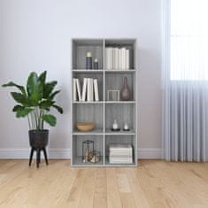 Vidaxl Knjižna omara/komoda siva sonoma 66x30x130 cm inženirski les