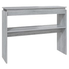 Vidaxl Konzolna mizica siva sonoma 102x30x80 cm konstruiran les