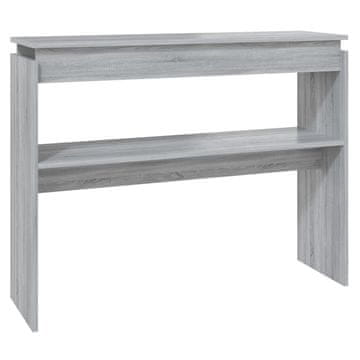 Vidaxl Konzolna mizica siva sonoma 102x30x80 cm konstruiran les