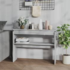 Vidaxl Konzolna mizica siva sonoma 102x30x80 cm konstruiran les