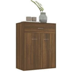 Vidaxl Komoda rjav hrast 60x30x75 cm inženirski les