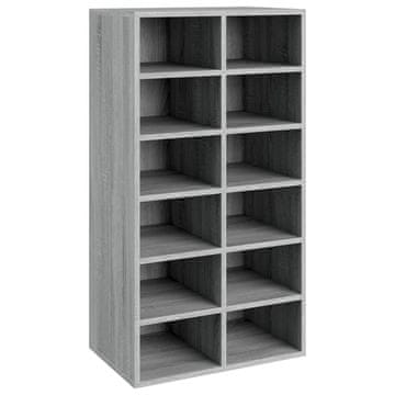 Vidaxl Regal za čevlje siva sonoma 54x34x100,5 cm inženirski les