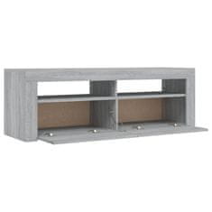 Vidaxl TV omarica z LED lučkami siva sonoma 120x35x40 cm