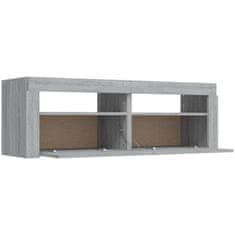 Vidaxl TV omarica z LED lučkami siva sonoma 120x35x40 cm