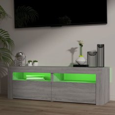 Vidaxl TV omarica z LED lučkami siva sonoma 120x35x40 cm