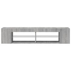 Vidaxl TV omarica z LED lučkami siva sonoma 135x39x30 cm