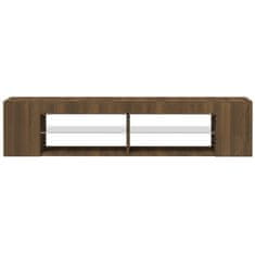 Vidaxl TV omarica z LED lučkami rjavi hrast 135x39x30 cm