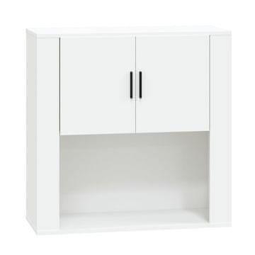 Vidaxl Stenska omarica bela 80x33x80 cm inženirski les