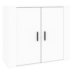 Vidaxl Komoda bela 80x33x70 cm inženirski les