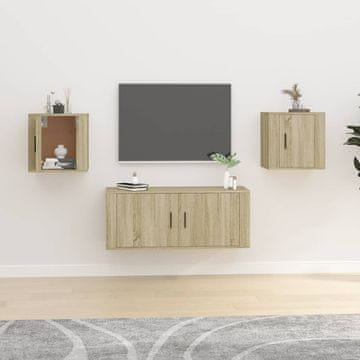 Vidaxl vidaXL Stenske TV omarice, 2 kosa, hrast sonoma, 40x34,5x40 cm