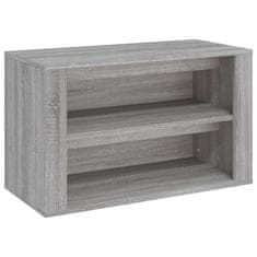 Vidaxl Regal za čevlje siva sonoma 75x35x45 cm inženirski les