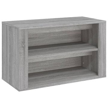 Vidaxl Regal za čevlje siva sonoma 75x35x45 cm inženirski les