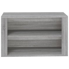 Vidaxl Regal za čevlje siva sonoma 75x35x45 cm inženirski les