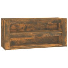 Vidaxl Regal za čevlje dimljen hrast 100x35x45 cm inženirski les