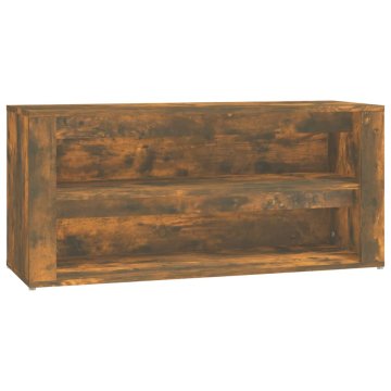 Vidaxl Regal za čevlje dimljen hrast 100x35x45 cm inženirski les
