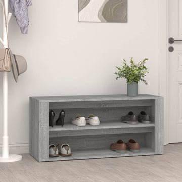 Vidaxl vidaXL Omarica za čevlje, siva, hrast sonoma, 100x35x45 cm