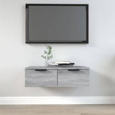 Vidaxl Stenska omarica siva sonoma 68x30x20 cm konstruiran les