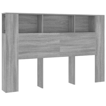 Vidaxl Vzglavna omarica siva sonoma 160x18,5x104,5 cm