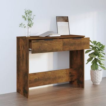 Vidaxl vidaXL Konzolna mizica dimljen hrast 90x36x75 cm